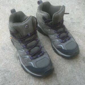 Merrell Moab 3 Mid Vibram Grey Hiking Boot Women's Size 7.5